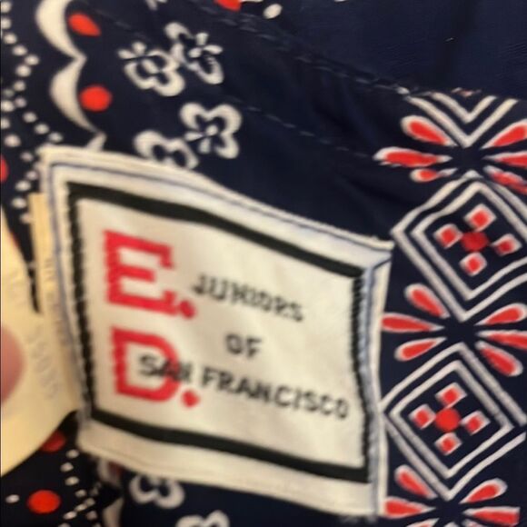 Vintage Juniors Of San Francisco Bohemian Front Lace Design Print Dress - Picture 8 of 14